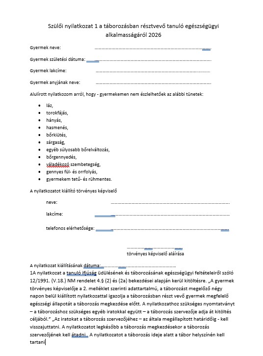 EU nyilatkozat